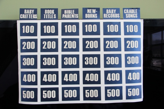 Baby Jeopardy Baby Shower Game
