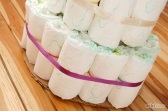 Diaper cake from wikihow
